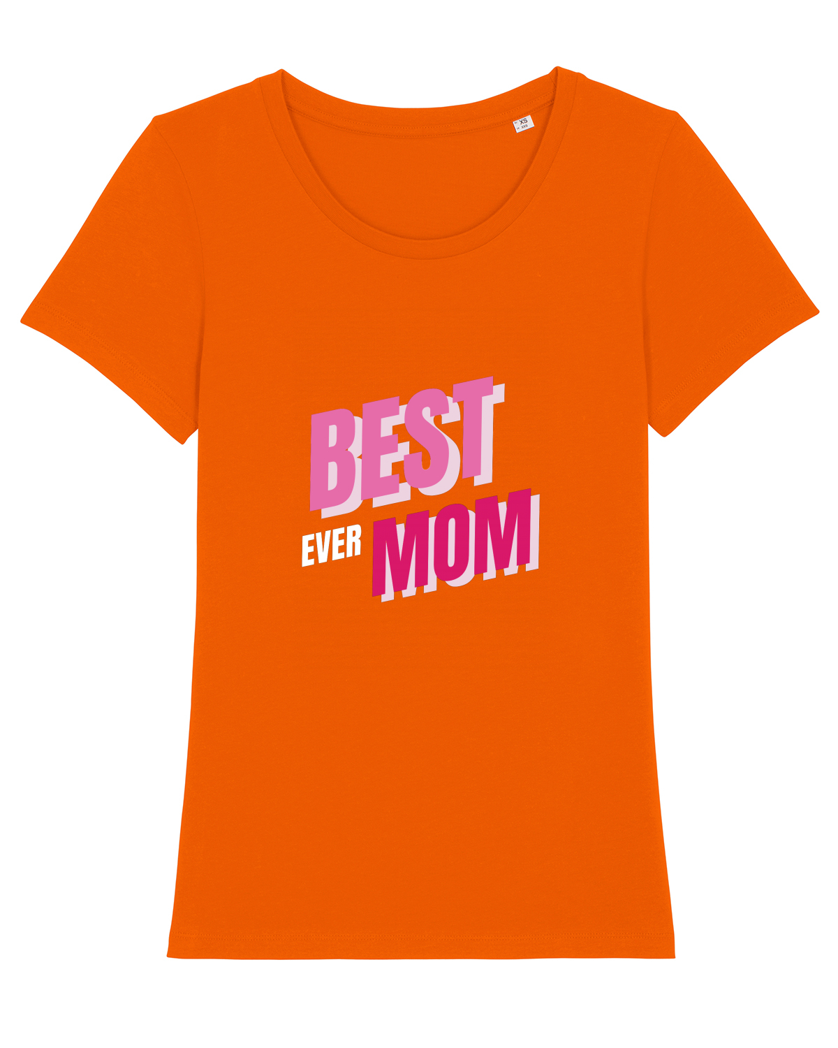 Tricou mânecă scurtă guler larg fitted Damă Expresser Bright Orange