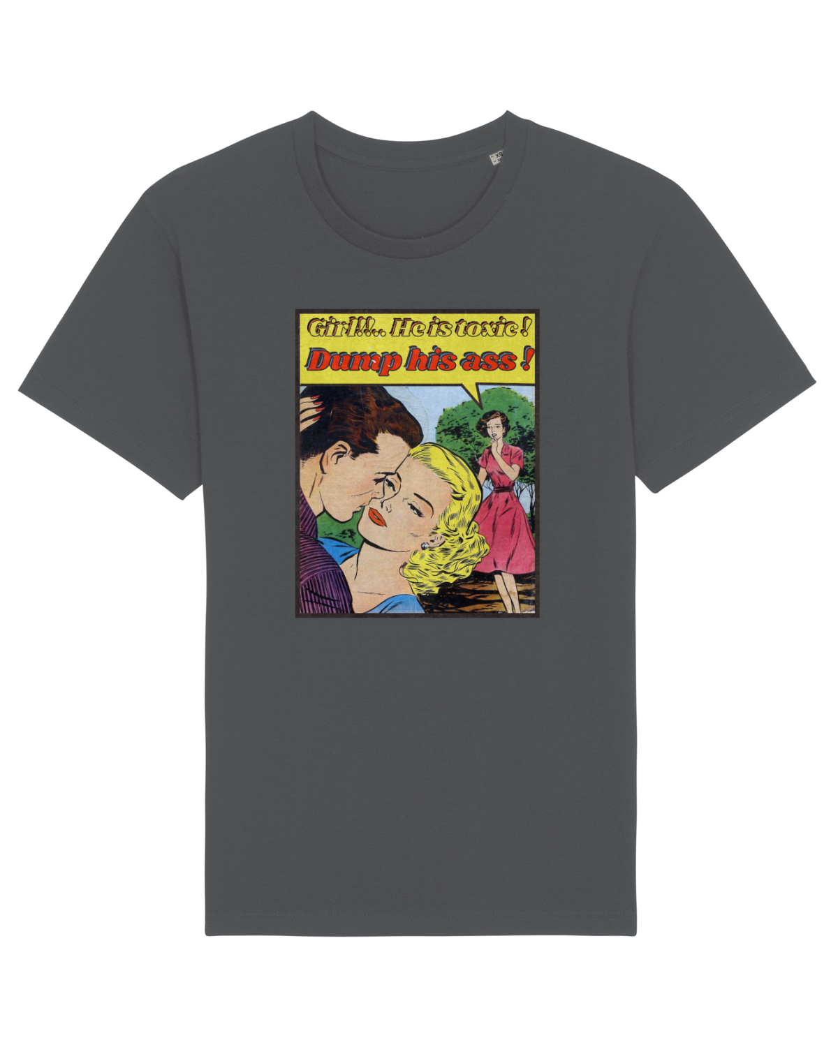 Tricou mânecă scurtă Unisex Rocker Anthracite
