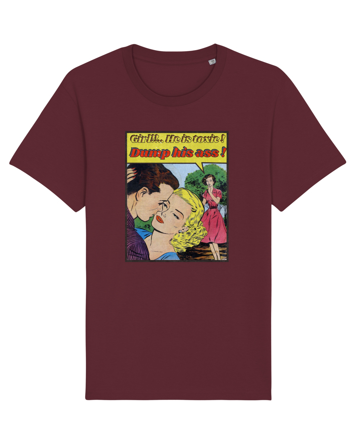 Tricou mânecă scurtă Unisex Rocker Burgundy