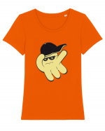 Dabbing Ghost Tricou mânecă scurtă guler larg fitted Damă Expresser