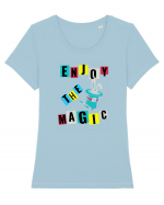 Enjoy the magic Tricou mânecă scurtă guler larg fitted Damă Expresser