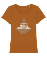 Female entrepreneur Tricou mânecă scurtă guler larg fitted Damă Expresser