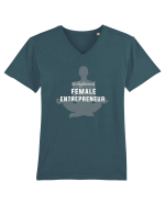 Female entrepreneur Tricou mânecă scurtă guler V Bărbat Presenter