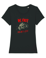 Be fast or be last Tricou mânecă scurtă guler larg fitted Damă Expresser