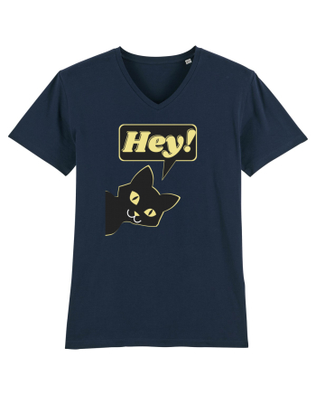 Funny Black Cat French Navy