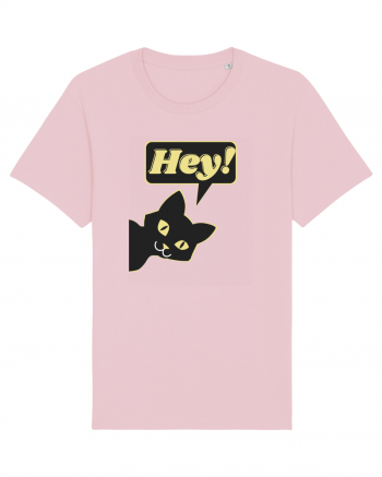 Funny Black Cat Cotton Pink