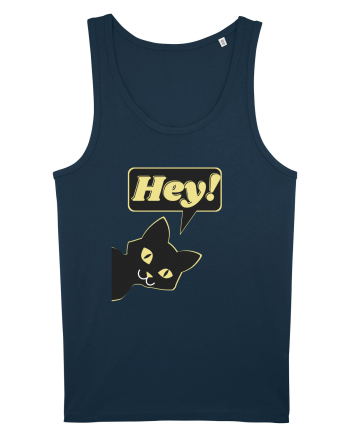 Funny Black Cat Navy