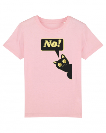 Funny Black Cat Cotton Pink