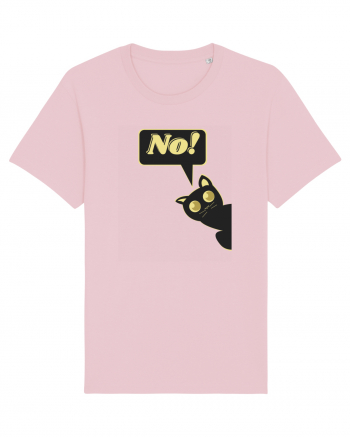 Funny Black Cat Cotton Pink