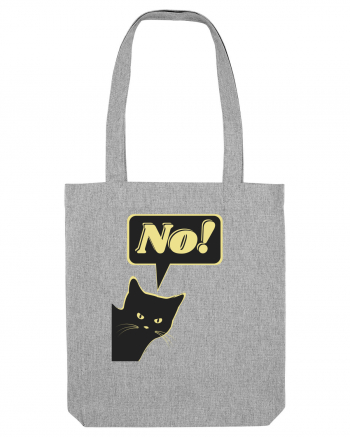 Funny Black Cat Heather Grey