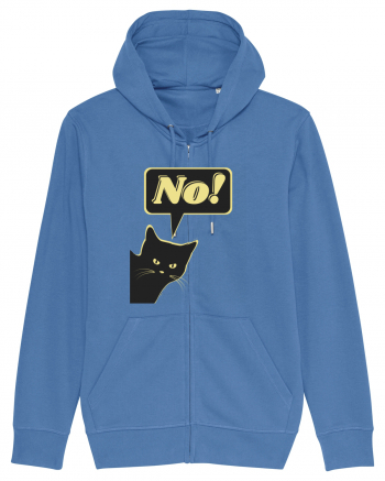 Funny Black Cat Bright Blue