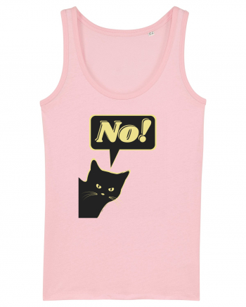 Funny Black Cat Cotton Pink