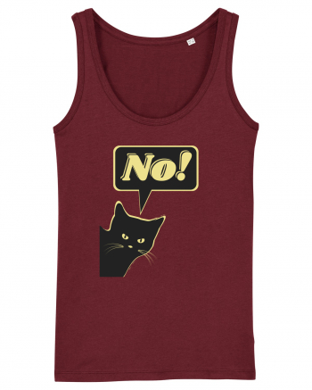 Funny Black Cat Burgundy