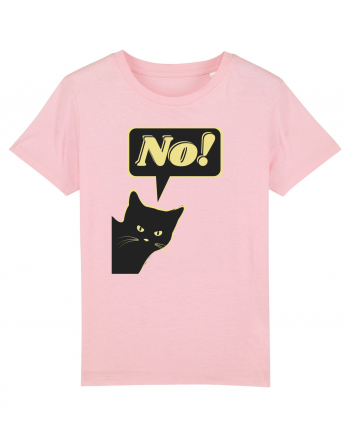 Funny Black Cat Cotton Pink