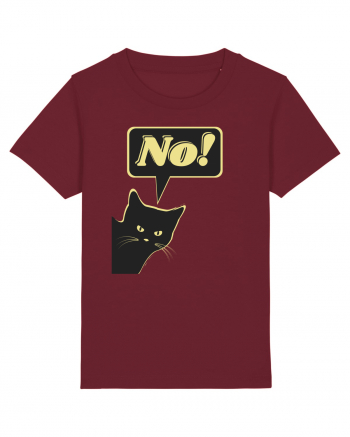 Funny Black Cat Burgundy