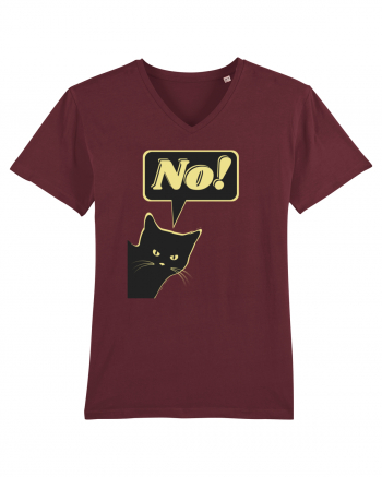 Funny Black Cat Burgundy