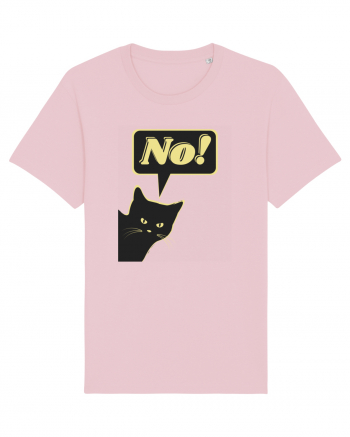 Funny Black Cat Cotton Pink