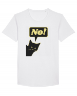 Funny Black Cat Tricou mânecă scurtă guler larg Bărbat Skater