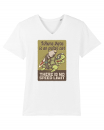 No speed limit Turtle Tricou mânecă scurtă guler V Bărbat Presenter
