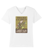 No speed limit Turtle Tricou mânecă scurtă guler V Bărbat Presenter