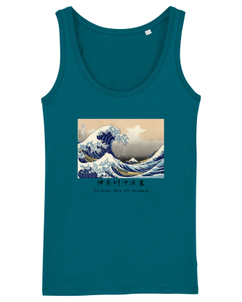 The Great Wave off Kanagawa (text negru) Ocean Depth