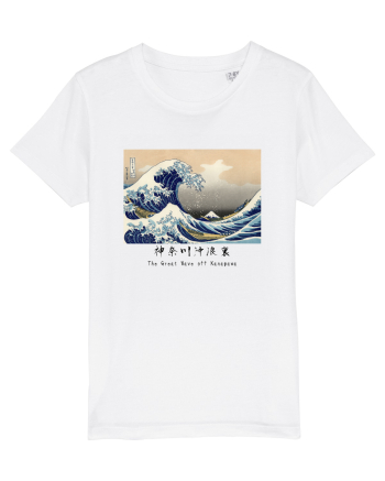 The Great Wave off Kanagawa (text negru) White