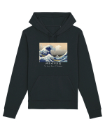 The Great Wave off Kanagawa (text alb) Hanorac Unisex Drummer