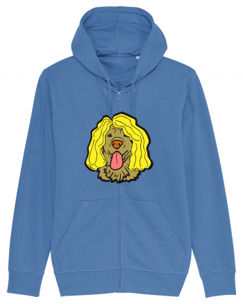 Funny Golden Retriever Bright Blue