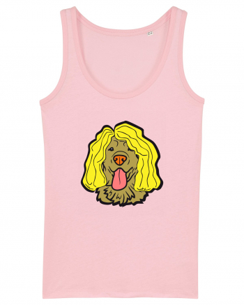 Funny Golden Retriever Cotton Pink