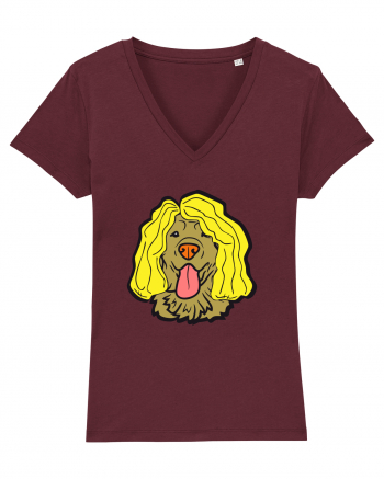 Funny Golden Retriever Burgundy