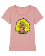 Funny Golden Retriever Tricou mânecă scurtă guler larg fitted Damă Expresser