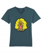 Funny Golden Retriever Tricou mânecă scurtă guler V Bărbat Presenter