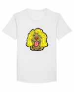 Funny Golden Retriever Tricou mânecă scurtă guler larg Bărbat Skater