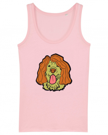 Funny Golden Retriever Cotton Pink