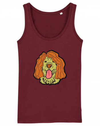 Funny Golden Retriever Burgundy