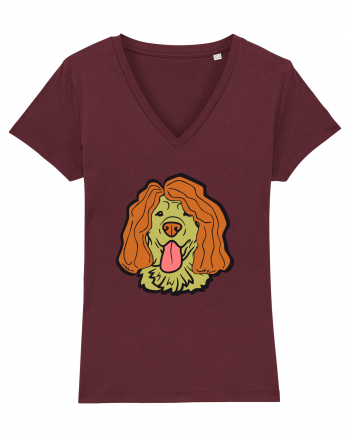 Funny Golden Retriever Burgundy