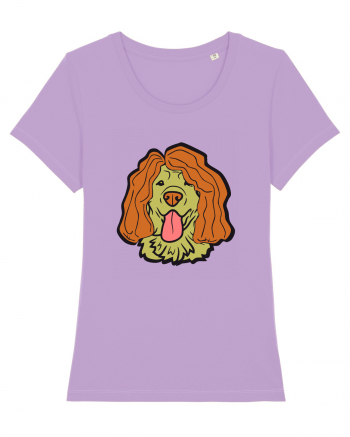 Funny Golden Retriever Lavender Dawn