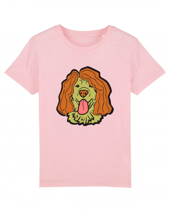 Funny Golden Retriever Cotton Pink