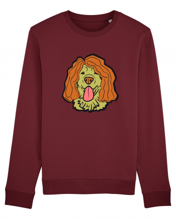 Funny Golden Retriever Burgundy