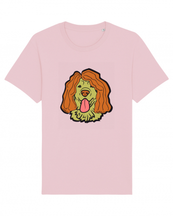 Funny Golden Retriever Cotton Pink