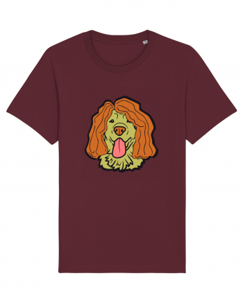 Funny Golden Retriever Burgundy