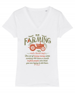 Farming Tricou mânecă scurtă guler V Damă Evoker
