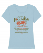 Farming Tricou mânecă scurtă guler larg fitted Damă Expresser