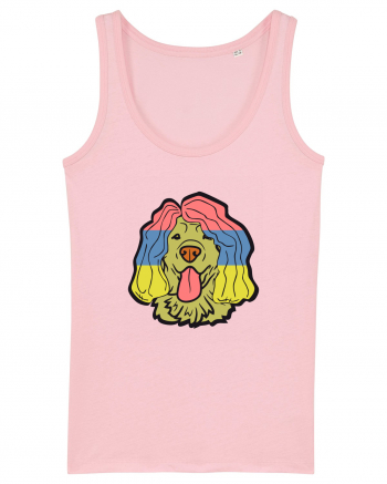 Funny Golden Retriever Cotton Pink