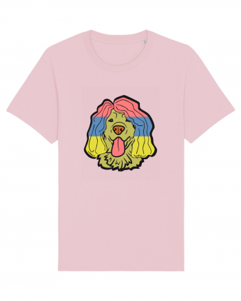 Funny Golden Retriever Cotton Pink