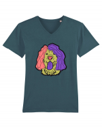 Funny Golden Retriever Tricou mânecă scurtă guler V Bărbat Presenter