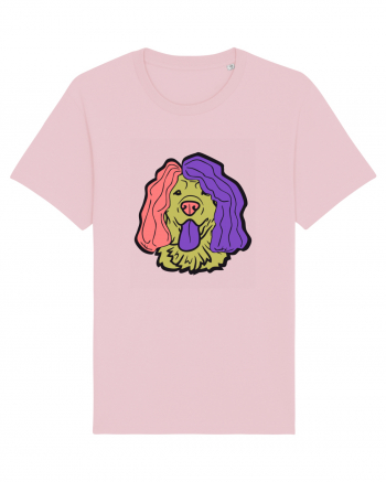 Funny Golden Retriever Cotton Pink