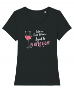 Fine Wine Tricou mânecă scurtă guler larg fitted Damă Expresser