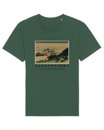The Inume Pass in Kai Province (text negru) Bottle Green