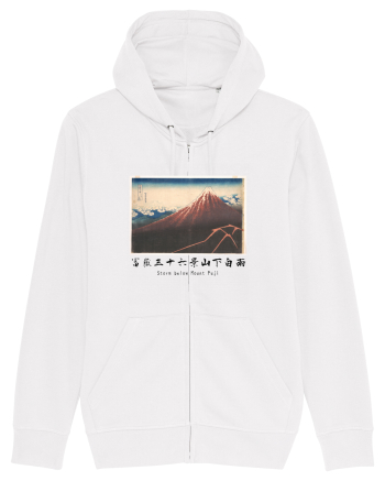 Storm below Mount Fuji (text negru) White